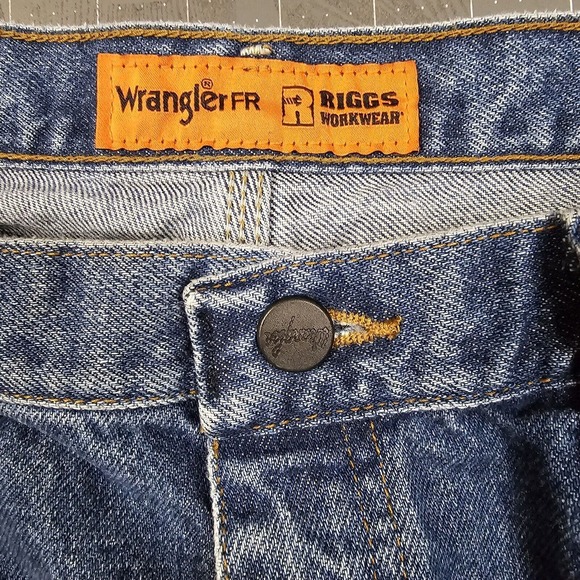 Wrangler Riggs FR Jeans Mens 38x30 Workwear Cowboy Bootcut Western Biker - Picture 4 of 16